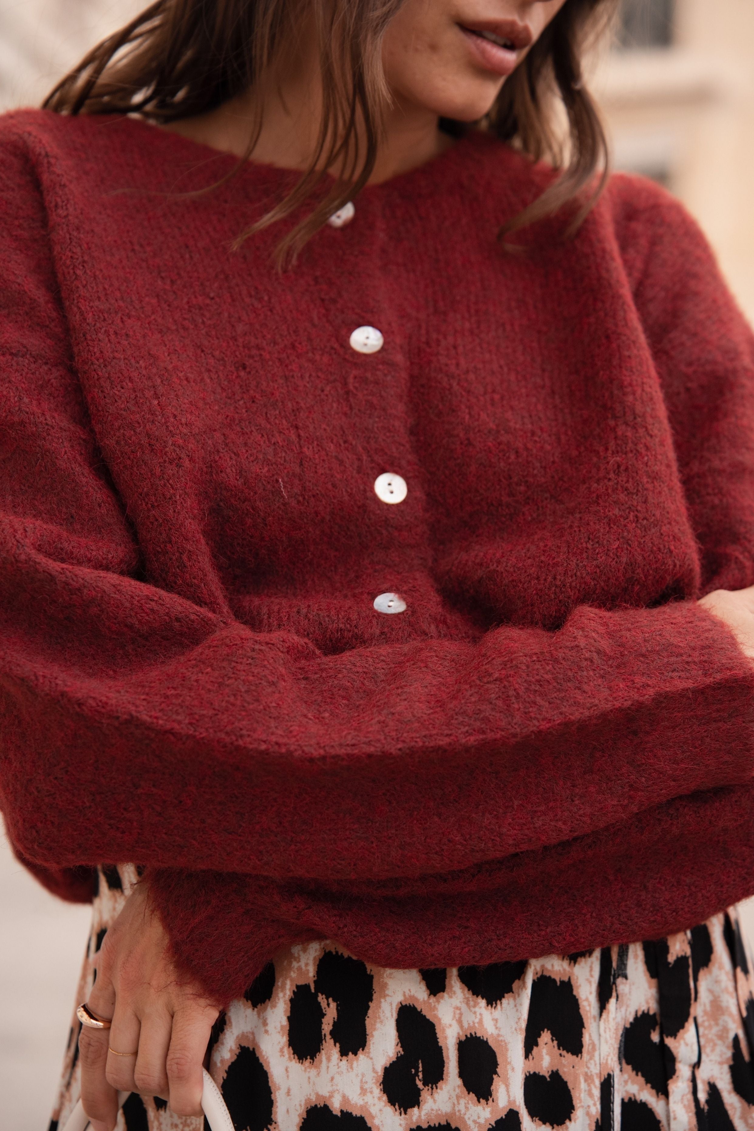Cardigan Adèle - Bordeaux