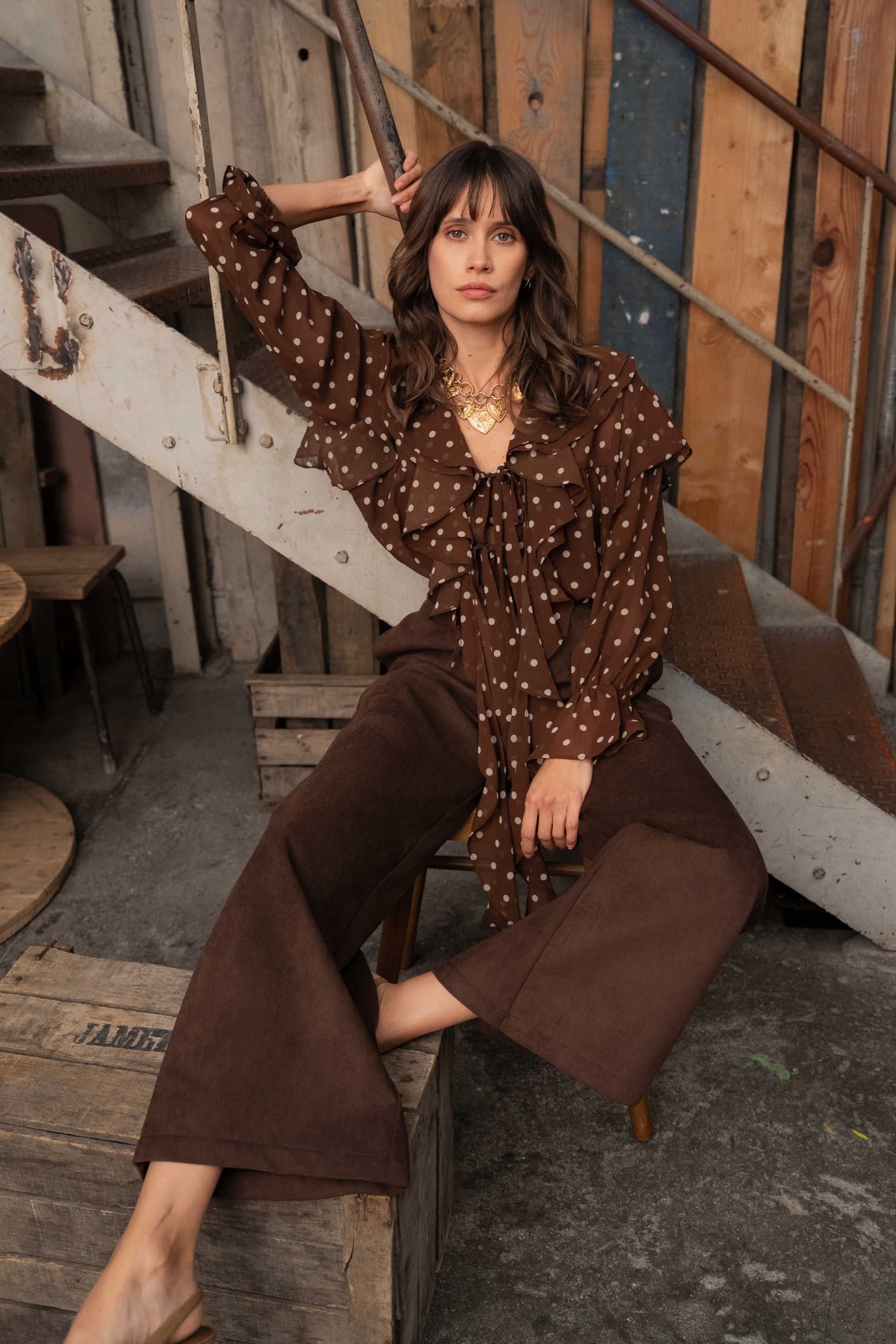 Blouse Augustine - café