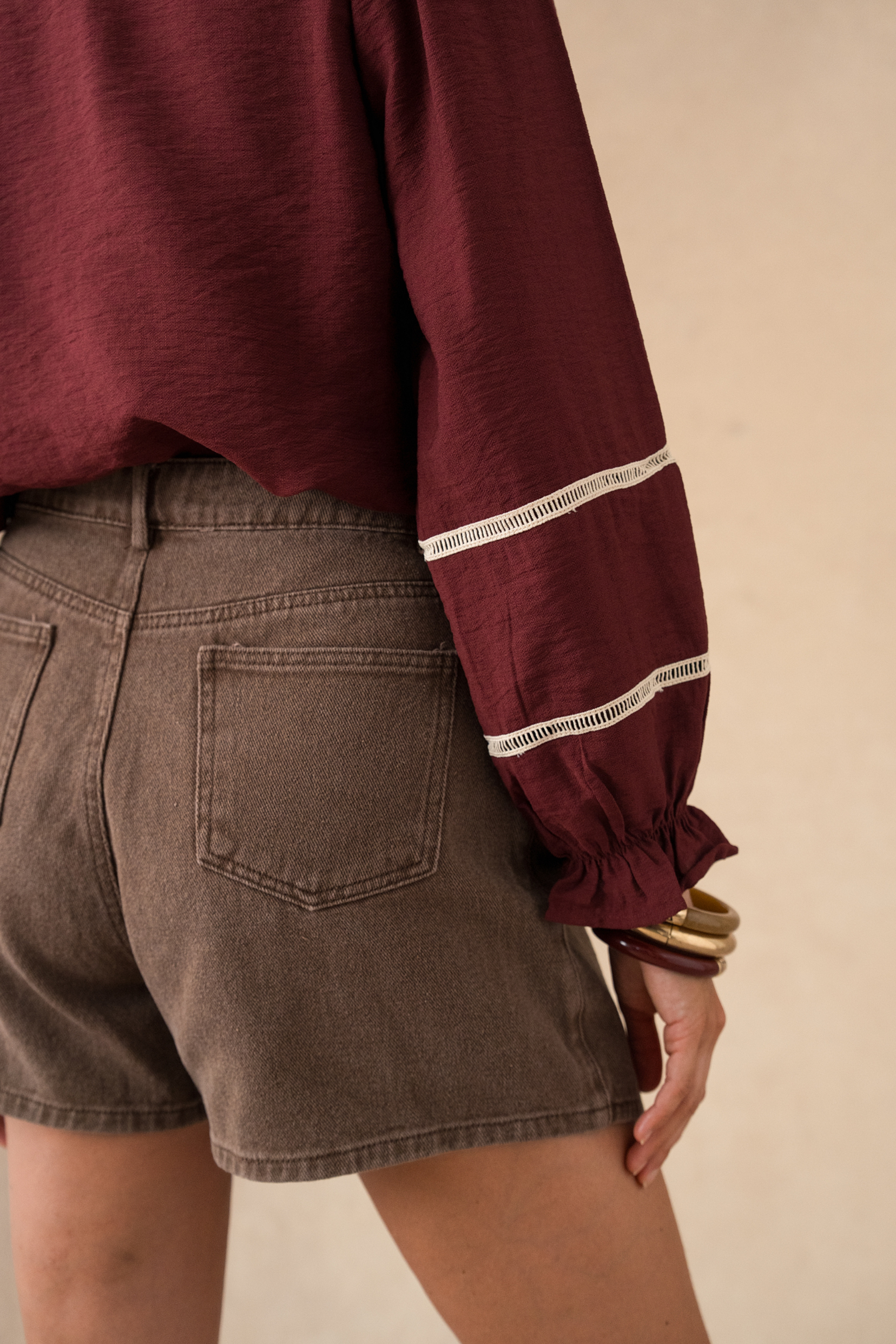 Jupe-short Edith - Café