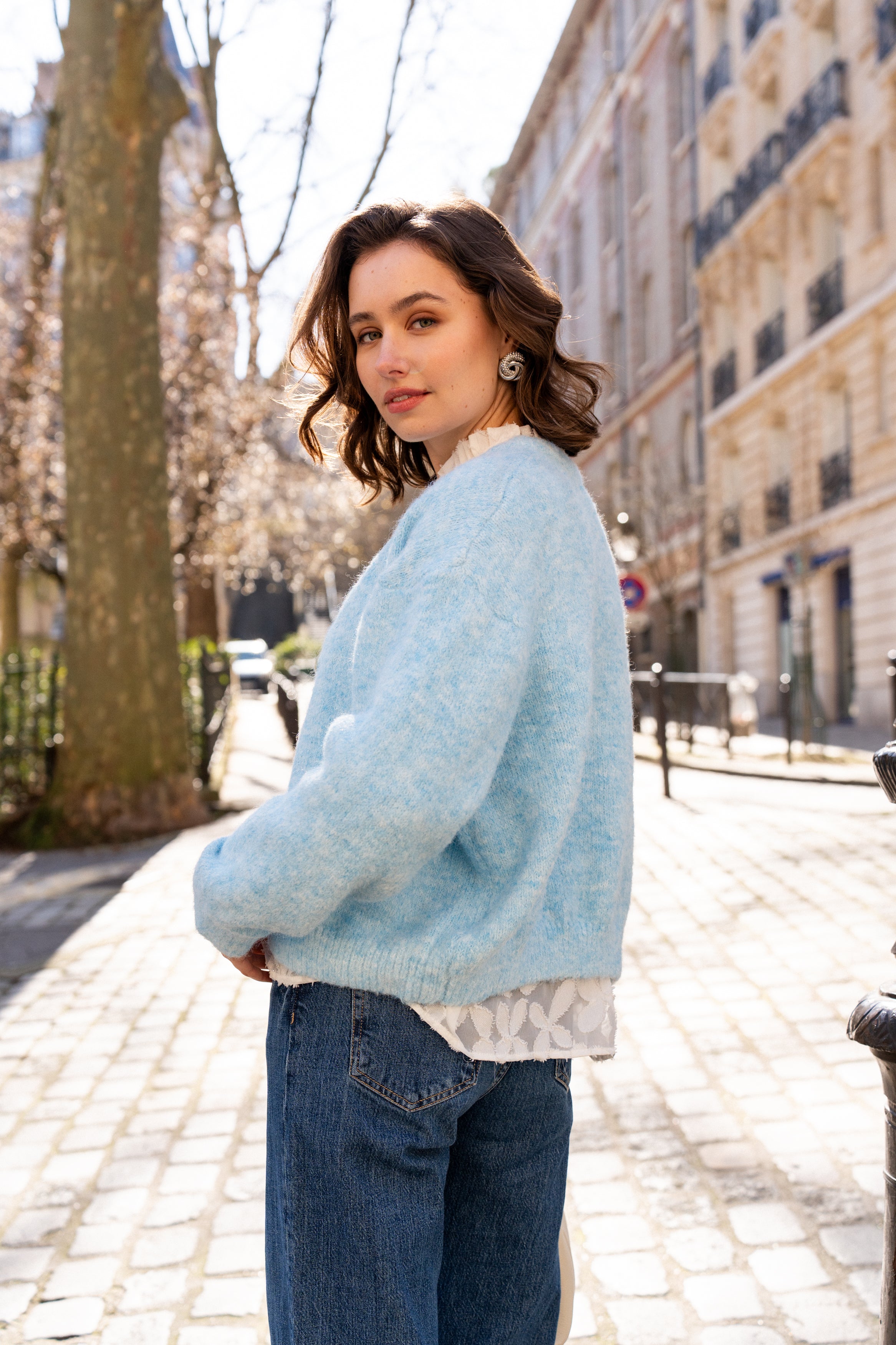 Cardigan Adèle - Bleu